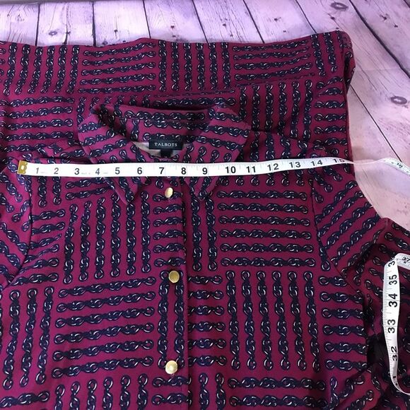Talbots Long Sleeve Equestrian Grandmillenial Cotton Knit Midi Shirt Dress M - Picture 8 of 11
